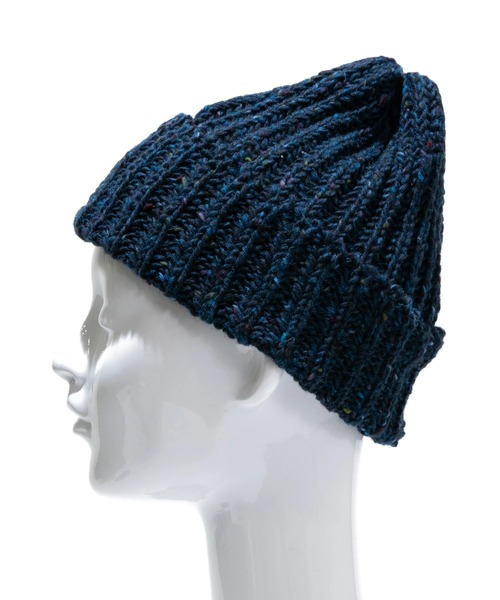 go slow caravan（ゴースローキャラバン）の「HIGHLAND2000/ハイランドトゥーサウザンド　BW 001 Bobcap（ニットキャップ/ビーニー・レディース・ブラウン/チャコールグレー/マスタード/ネイビー/ナチュラル・FREE）」の16枚目の写真