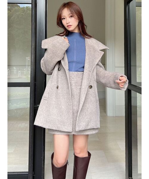 RESEXXY（リゼクシー）の「ラグランベーシックニット（ニット/セーター・レディース・ブルー/ブラック/アイボリー/オレンジ・FREE）」の13枚目の写真