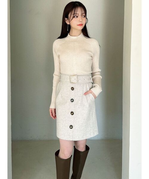 RESEXXY（リゼクシー）の「ラグランベーシックニット（ニット/セーター・レディース・ブルー/ブラック/アイボリー/オレンジ・FREE）」の15枚目の写真