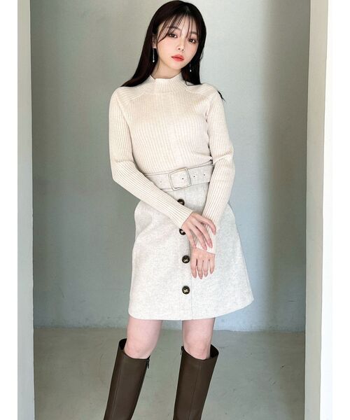 RESEXXY（リゼクシー）の「ラグランベーシックニット（ニット/セーター・レディース・ブルー/ブラック/アイボリー/オレンジ・FREE）」の16枚目の写真