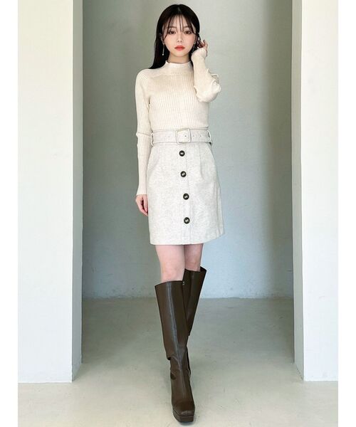 RESEXXY（リゼクシー）の「ラグランベーシックニット（ニット/セーター・レディース・ブルー/ブラック/アイボリー/オレンジ・FREE）」の17枚目の写真