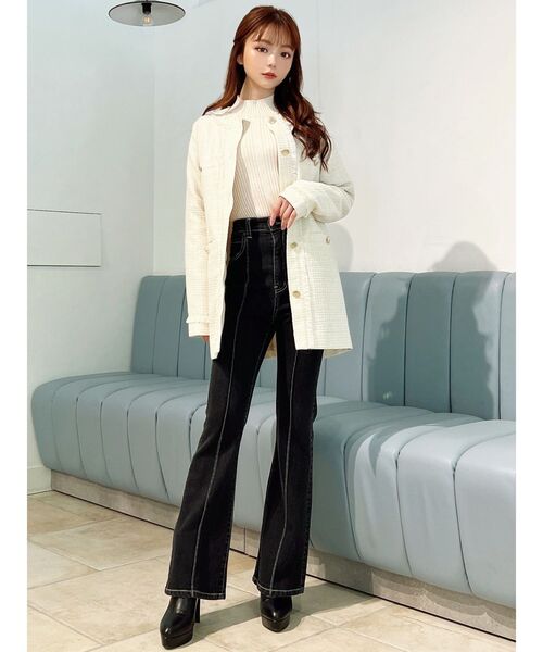 RESEXXY（リゼクシー）の「ラグランベーシックニット（ニット/セーター・レディース・ブルー/ブラック/アイボリー/オレンジ・FREE）」の20枚目の写真