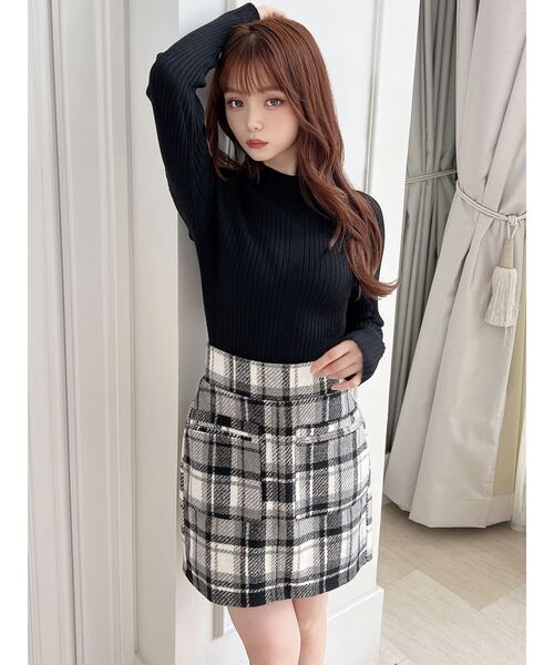 RESEXXY（リゼクシー）の「ラグランベーシックニット（ニット/セーター・レディース・ブルー/ブラック/アイボリー/オレンジ・FREE）」の22枚目の写真