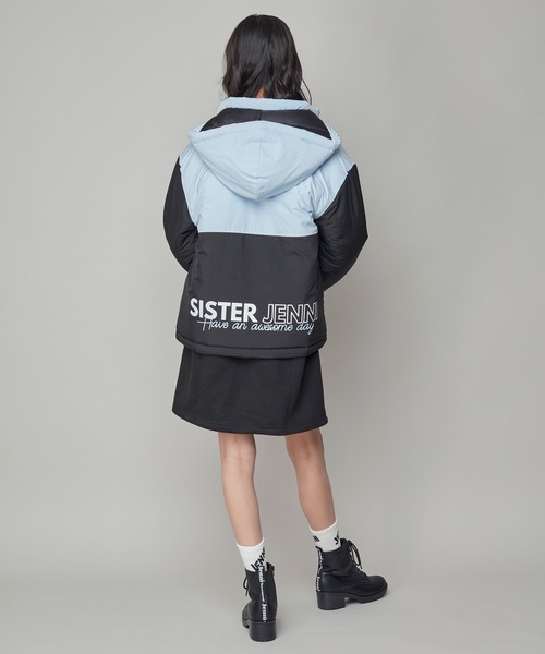 SISTER JENNI(SISTER JENNI)の「【フード取り外し可能】【はっ水加工】バイカラー中綿コート(その他アウター・キッズ・サックスブルー/ラベンダー・130cm/150cm/160cm/140cm)」の5枚目の写真