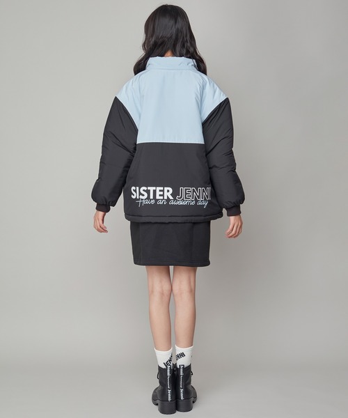 SISTER JENNI(SISTER JENNI)の「【フード取り外し可能】【はっ水加工】バイカラー中綿コート(その他アウター・キッズ・サックスブルー/ラベンダー・130cm/150cm/160cm/140cm)」の10枚目の写真
