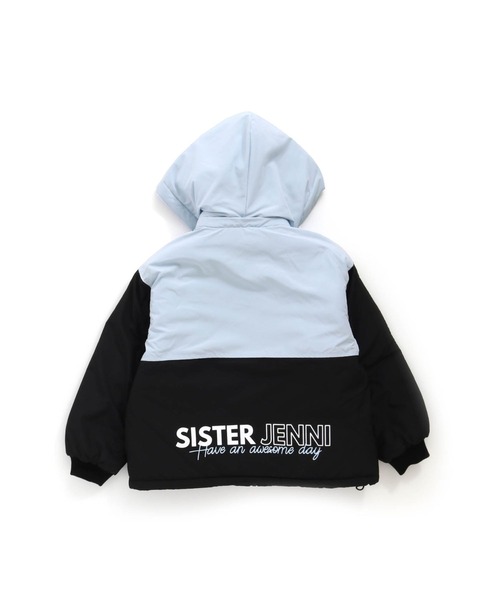 SISTER JENNI(SISTER JENNI)の「【フード取り外し可能】【はっ水加工】バイカラー中綿コート(その他アウター・キッズ・サックスブルー/ラベンダー・130cm/150cm/160cm/140cm)」の15枚目の写真