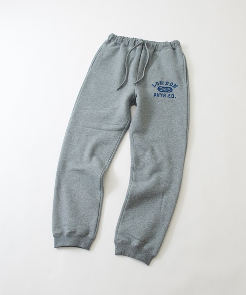 CUBE SUGAR（キューブシュガー）の「CVC裏毛裏起毛ロゴプリントスウェットパンツ（スウェットパンツ・レディース・ネイビー/グリーン/オートミール/トップグレー・M）」の16枚目の写真