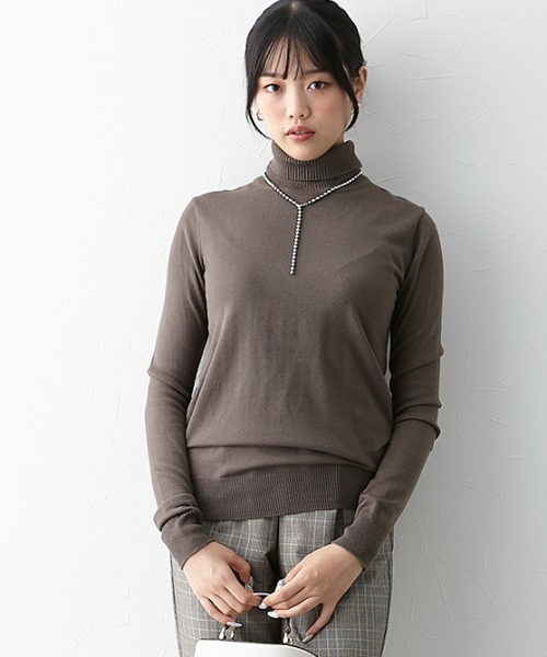 slattgir(スラットジール)の「高身長 毛玉ができにくい洗えるタートルネックセーター (トールサイズ)(ニット/セーター・レディース・ブラック/アイボリー/ブラウン/オレンジ・M/LL/3L/4L/L/5L)」の21枚目の写真