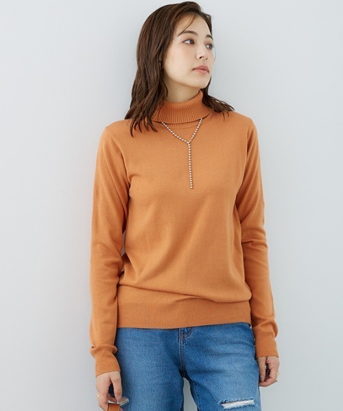 slattgir(スラットジール)の「高身長 毛玉ができにくい洗えるタートルネックセーター (トールサイズ)(ニット/セーター・レディース・ブラック/アイボリー/ブラウン/オレンジ・M/LL/3L/4L/L/5L)」の22枚目の写真
