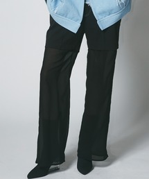 AULA（アウラ）の「【AULA】コントラストデニムパンツ（デニムパンツ）」