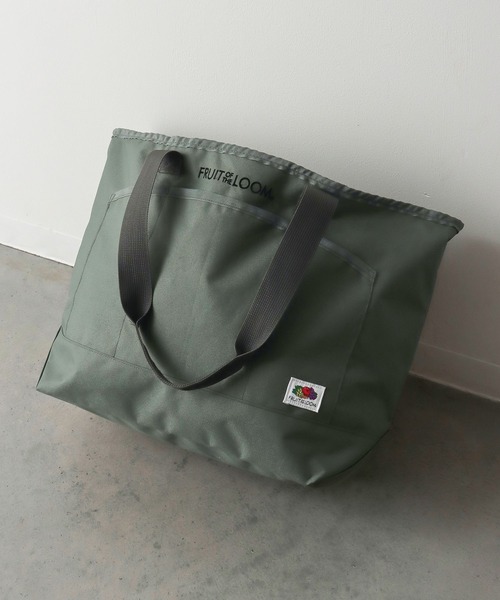 FRUIT OF THE LOOM（フルーツオブザルーム）の「BIG TOTE BAG（トートバッグ・メンズ・ブラック/杢グレー/カーキ/オフホワイト・FREE）」の3枚目の写真