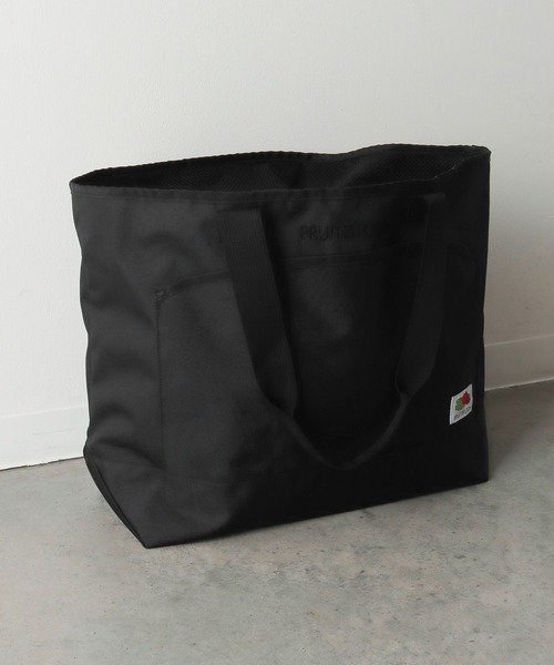 FRUIT OF THE LOOM（フルーツオブザルーム）の「BIG TOTE BAG（トートバッグ・メンズ・ブラック/杢グレー/カーキ/オフホワイト・FREE）」の2枚目の写真