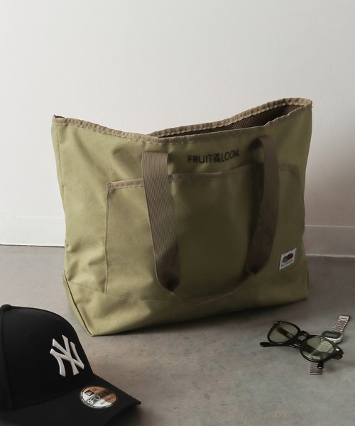 FRUIT OF THE LOOM（フルーツオブザルーム）の「BIG TOTE BAG（トートバッグ・メンズ・ブラック/杢グレー/カーキ/オフホワイト・FREE）」の16枚目の写真