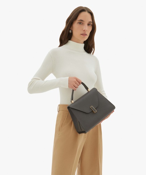 Valextra（ヴァレクストラ）の「ミディアム イジィデ（ハンドバッグ・レディース・アッシュグレー/ブルー系2/ブラウン系2/ダークグレー/ネイビー系1/ピンク系2・ONE SIZE）」の10枚目の写真