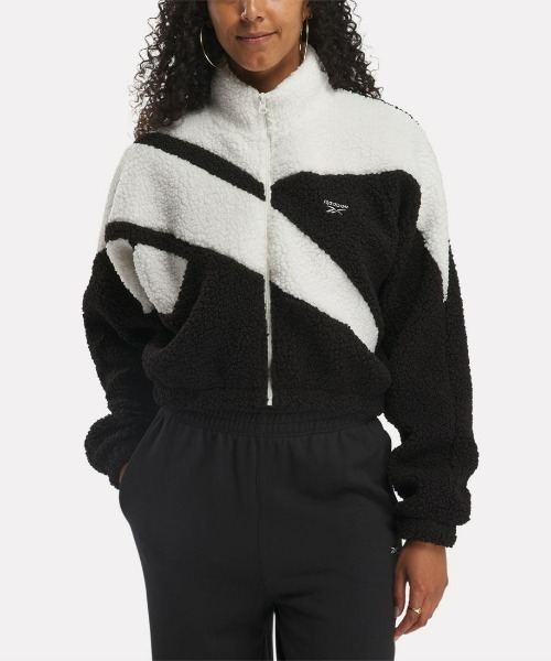 Reebok(リーボック)の「ウィンター シェルパ トラックトップ / CL WINTER SHERPA TRACKTOP(その他アウター・レディース・アーミー/ブラウン系その他/ブラック・LARGE/MEDIUM/SMALL/X-LARGE)」の1枚目の写真