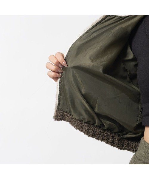 Reebok(リーボック)の「ウィンター シェルパ トラックトップ / CL WINTER SHERPA TRACKTOP(その他アウター・レディース・アーミー/ブラウン系その他/ブラック・LARGE/MEDIUM/SMALL/X-LARGE)」の9枚目の写真