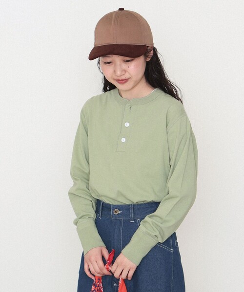 BEAMS BOY(ビームスボーイ)の「Healthknit / 別注 ヘンリー ネック ロングスリーブ(Tシャツ/カットソー・レディース・ネイビー/ブルー/グリーン系その他4・ONE SIZE)」の5枚目の写真