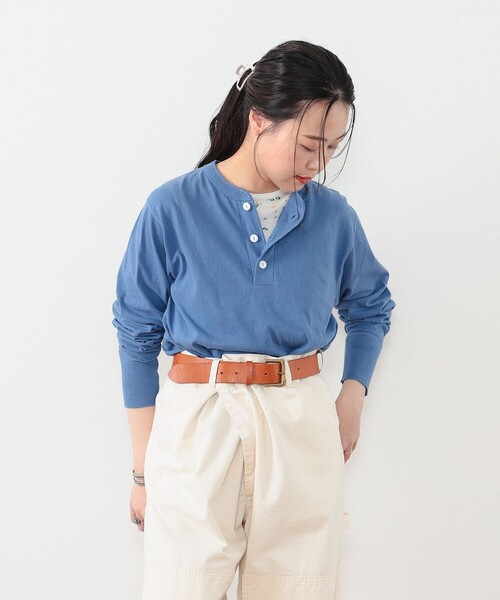 BEAMS BOY(ビームスボーイ)の「Healthknit / 別注 ヘンリー ネック ロングスリーブ(Tシャツ/カットソー・レディース・ネイビー/ブルー/グリーン系その他4・ONE SIZE)」の19枚目の写真