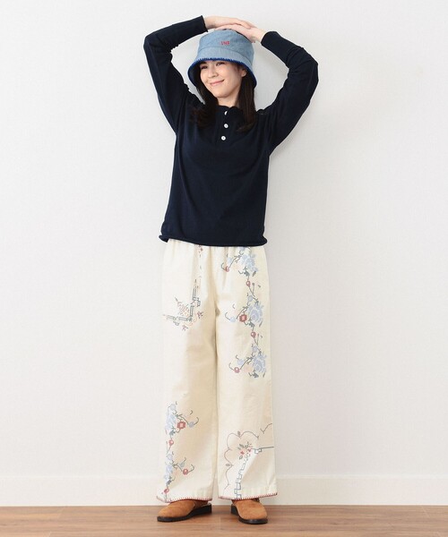 BEAMS BOY(ビームスボーイ)の「Healthknit / 別注 ヘンリー ネック ロングスリーブ(Tシャツ/カットソー・レディース・ネイビー/ブルー/グリーン系その他4・ONE SIZE)」の14枚目の写真