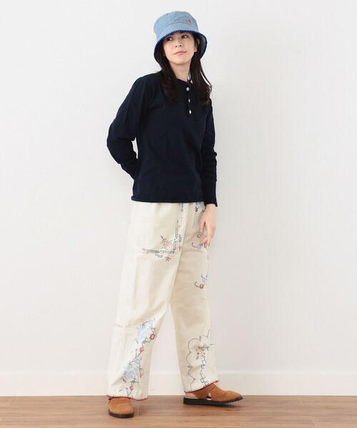 BEAMS BOY(ビームスボーイ)の「Healthknit / 別注 ヘンリー ネック ロングスリーブ(Tシャツ/カットソー・レディース・ネイビー/ブルー/グリーン系その他4・ONE SIZE)」の15枚目の写真