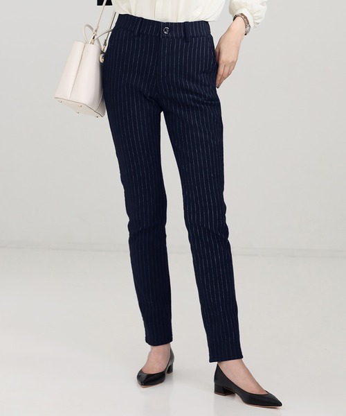 IEDIT（イディット）の「ＩＥＤＩＴ　光吸収発熱素材＆裏起毛でいつでも暖かな　美脚ストレッチスリムパンツ（その他パンツ・レディース・ブラック/ネイビー/グレー・SMALL/MEDIUM/LARGE/X-LARGE/XX-LARGE/XXX-LARGE）」の3枚目の写真