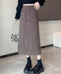 ラメボンディングロングスカート