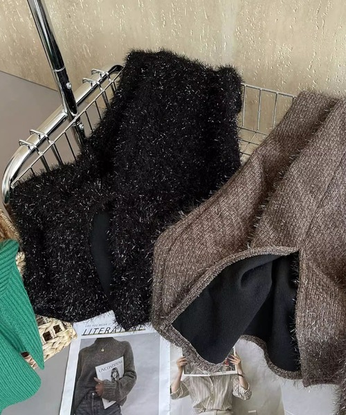 LAC-VERT(ラック・ヴェール)の「ラメボンディングロングスカート(スカート・レディース・ブラック/モカ・FREE)」の14枚目の写真