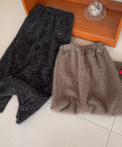 LAC-VERT(ラック・ヴェール)の「ラメボンディングロングスカート(スカート・レディース・ブラック/モカ・FREE)」の21枚目の写真