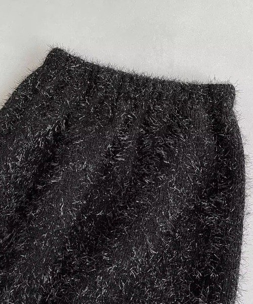 LAC-VERT(ラック・ヴェール)の「ラメボンディングロングスカート(スカート・レディース・ブラック/モカ・FREE)」の10枚目の写真