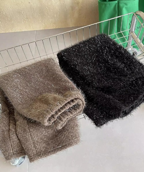 LAC-VERT(ラック・ヴェール)の「ラメボンディングロングスカート(スカート・レディース・ブラック/モカ・FREE)」の11枚目の写真