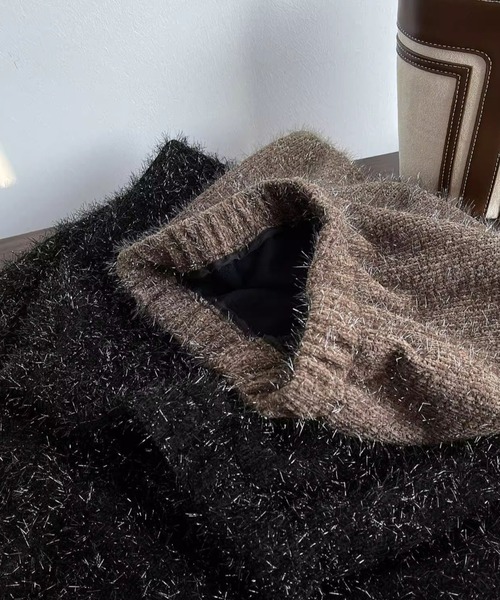 LAC-VERT(ラック・ヴェール)の「ラメボンディングロングスカート(スカート・レディース・ブラック/モカ・FREE)」の12枚目の写真