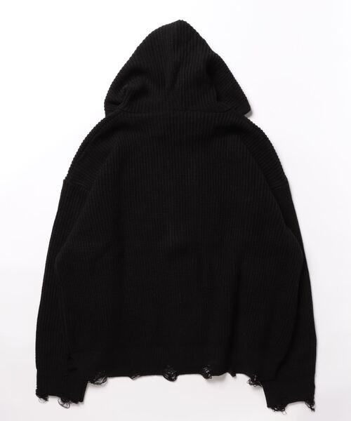 ankoROCK(アンコロック)の「a.p.o.v. -ankoROCK's select-ダメージニットオーバーサイズジップアップパーカー(パーカー・メンズ・B/A・ONE SIZE)」の3枚目の写真