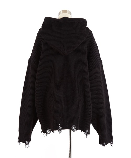 ankoROCK(アンコロック)の「a.p.o.v. -ankoROCK's select-ダメージニットオーバーサイズジップアップパーカー(パーカー・メンズ・B/A・ONE SIZE)」の7枚目の写真