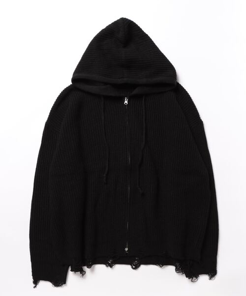 ankoROCK(アンコロック)の「a.p.o.v. -ankoROCK's select-ダメージニットオーバーサイズジップアップパーカー(パーカー・メンズ・B/A・ONE SIZE)」の10枚目の写真