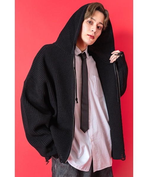 ankoROCK(アンコロック)の「a.p.o.v. -ankoROCK's select-ダメージニットオーバーサイズジップアップパーカー(パーカー・メンズ・B/A・ONE SIZE)」の20枚目の写真