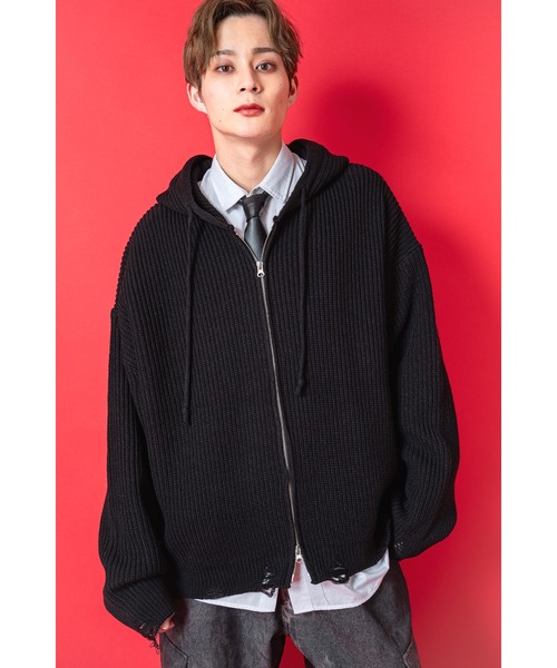 ankoROCK(アンコロック)の「a.p.o.v. -ankoROCK's select-ダメージニットオーバーサイズジップアップパーカー(パーカー・メンズ・B/A・ONE SIZE)」の21枚目の写真