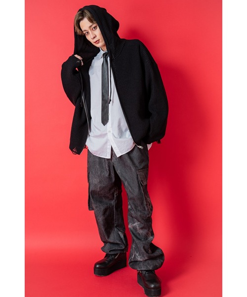 ankoROCK(アンコロック)の「a.p.o.v. -ankoROCK's select-ダメージニットオーバーサイズジップアップパーカー(パーカー・メンズ・B/A・ONE SIZE)」の5枚目の写真