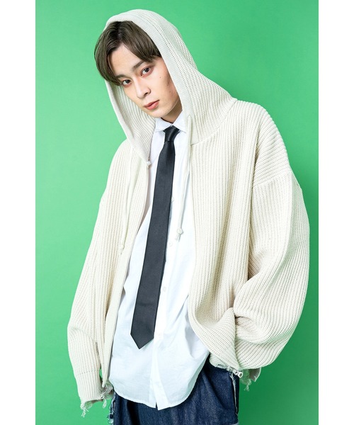 ankoROCK(アンコロック)の「a.p.o.v. -ankoROCK's select-ダメージニットオーバーサイズジップアップパーカー(パーカー・メンズ・B/A・ONE SIZE)」の4枚目の写真