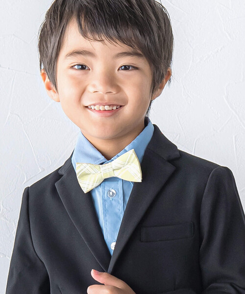 BeBe(ベベ)の「チェック蝶ネクタイ(ネクタイ・キッズ・レッド系その他/イエロー系その他・FREE)」の5枚目の写真