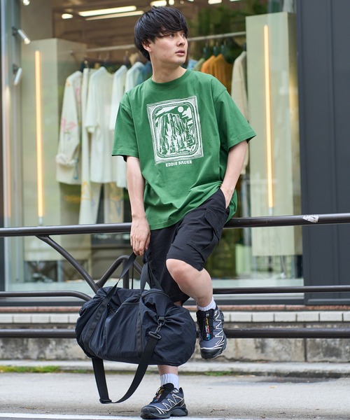 Eddie Bauer（エディーバウアー）の「パッカブル ダッフル バッグ（ショルダーバッグ・メンズ・グリーン/ブラック・F）」の19枚目の写真