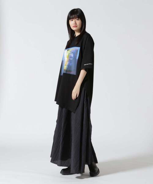 AULA（アウラ）の「AULA/アウラ/Peace Work Long Skirt（スカート・レディース・イエロー/ブラック・F）」の5枚目の写真