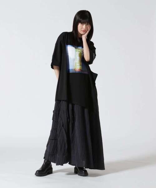 AULA（アウラ）の「AULA/アウラ/Peace Work Long Skirt（スカート・レディース・イエロー/ブラック・F）」の18枚目の写真