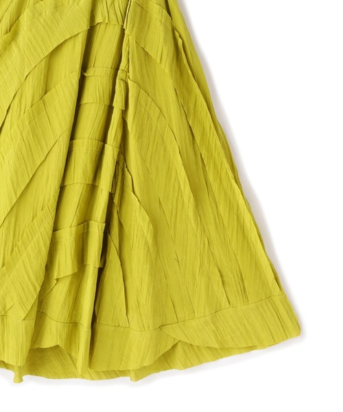 AULA（アウラ）の「AULA/アウラ/Peace Work Long Skirt（スカート・レディース・イエロー/ブラック・F）」の6枚目の写真