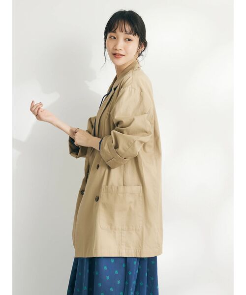 CRAFT STANDARD BOUTIQUE(クラフトスタンダードブティック)の「コットンギャバジンWテーラードジャケット(テーラードジャケット・レディース・ネイビー/ベージュ/カーキ・FREE)」の18枚目の写真