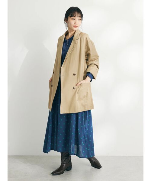CRAFT STANDARD BOUTIQUE(クラフトスタンダードブティック)の「コットンギャバジンWテーラードジャケット(テーラードジャケット・レディース・ネイビー/ベージュ/カーキ・FREE)」の10枚目の写真