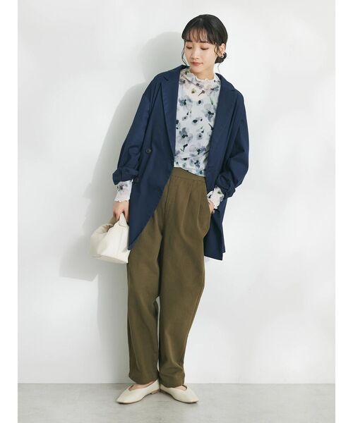 CRAFT STANDARD BOUTIQUE(クラフトスタンダードブティック)の「コットンギャバジンWテーラードジャケット(テーラードジャケット・レディース・ネイビー/ベージュ/カーキ・FREE)」の7枚目の写真