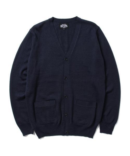 BEAMS(ビームス)の「◆BEAMS / ウール×アクリル Vネック カーディガン/(カーディガン/ボレロ・メンズ・ブラック/ブラウン系その他/ワイン/ネイビー・X-LARGE/SMALL/MEDIUM/LARGE)」の9枚目の写真