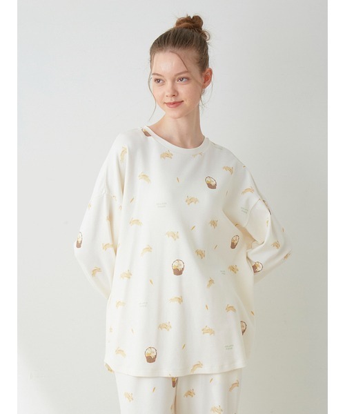 Galette Pyjamas ウサギ柄 パジャマ Galette Pyjamas ウサギ柄 パジャマ うさぎ柄半袖パジャマ上下