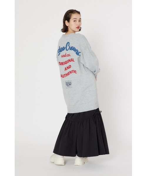 RODEO CROWNS WIDE BOWL(ロデオクラウンズワイドボウル)の「デニムロゴ ニット ワンピース(ワンピース・レディース・グレー×ホワイト/ミント/チャコールグレー・FREE)」の6枚目の写真