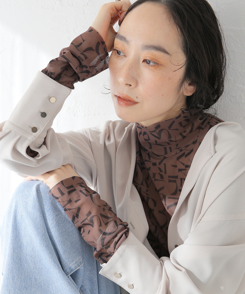 JOURNAL STANDARD（ジャーナルスタンダード）の「メッシュプリントインナー（Tシャツ/カットソー・レディース・ホワイト系その他/ブラウン・FREE）」の2枚目の写真